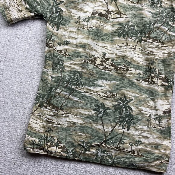 St Johns Bay Island Style Hawaiian Shirt Men Sz S Cotton Sailboat Palm Tree Y2K - Picture 14 of 14